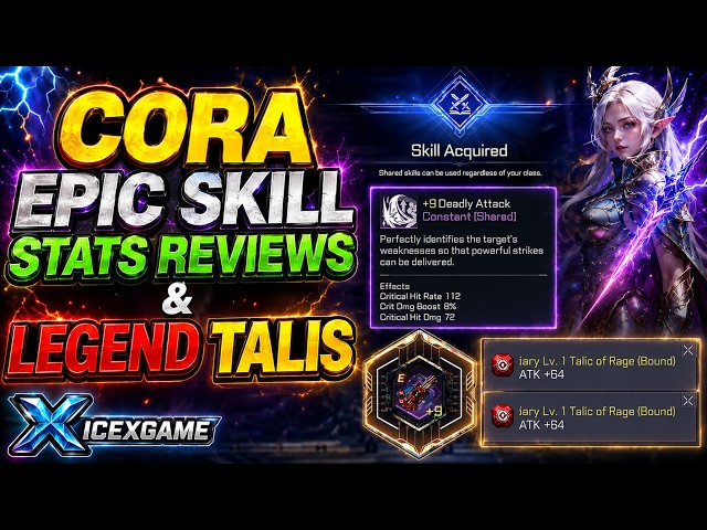 RF Online Next Cora Epic Skill Stats Reviews & Legend Talis