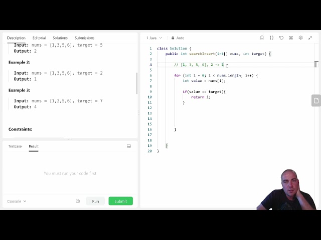 Search Insert Position - Leetcode 35 - Technical Interviewing