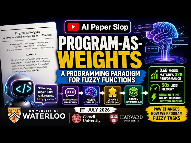 Program-as-Weights: A Programming Paradigm for Fuzzy Functions (Jul 2026)