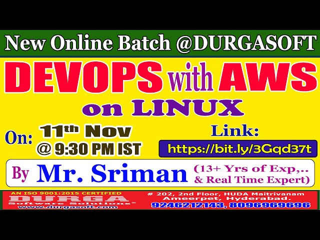 DEVOPS with AWS on LINUX Online Training @ DURGASOFT