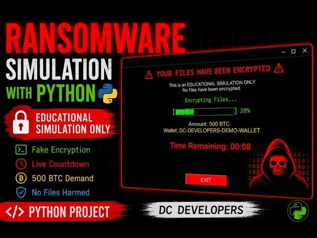 Python Ransomware Simulation 🔥 | Educational Cyber Security Project | Tkinter GUI