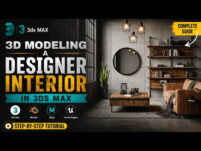 How to Model a Designer Interior in 3ds Max | Complete Tutorial (Part 4)