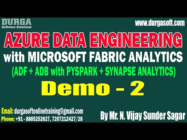 AZURE DATA ENGINEERING with MICROSOFT FABRIC ANALYTICS tutorials || by Mr. N. Vijay Sunder Sagar