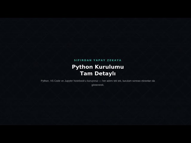 Turkaix Python Kurulumu