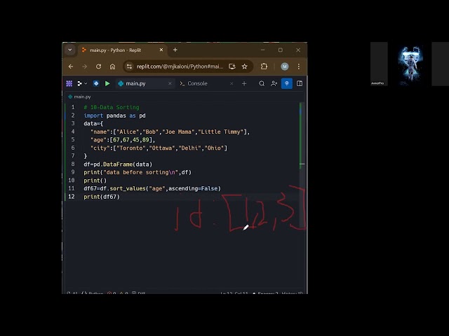 Merge and data sorting in python