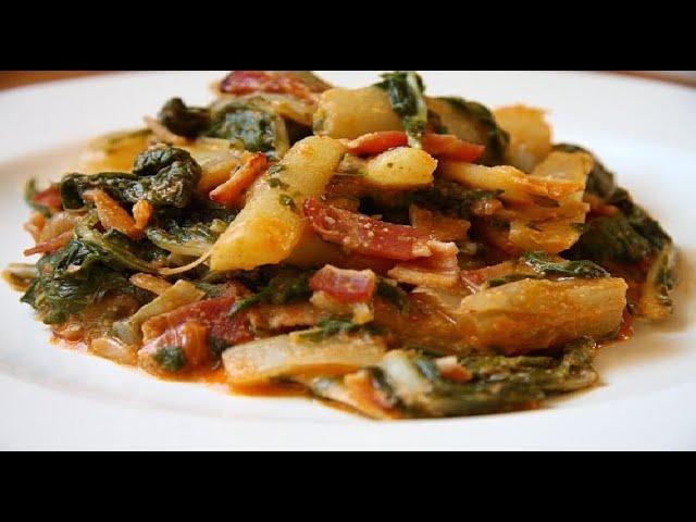 RECETA CON ACELGAS rehogadas con bacon | chard sautéed with bacon