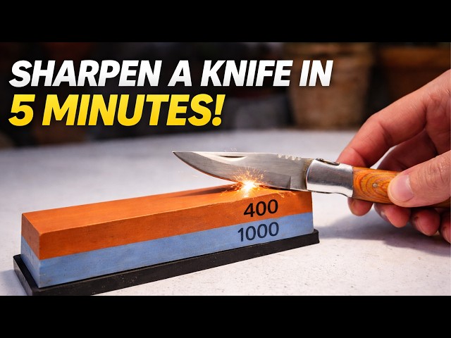 How to Sharpen a Knife in 5 Minutes (ASMR Tutorial)