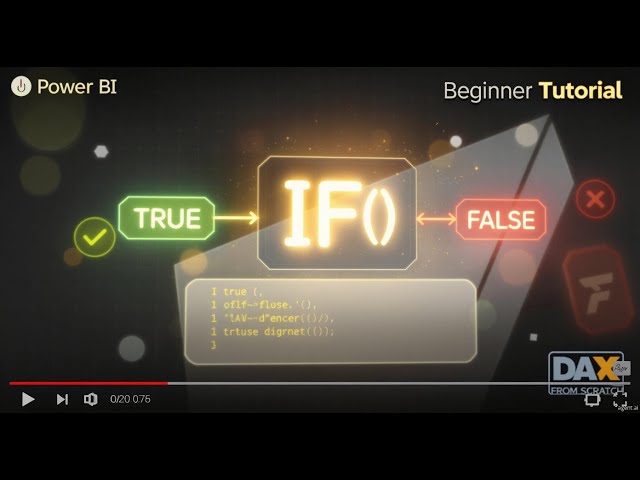 IF Function in Power BI DAX | Logical Conditions Explained | DAX from Scratch