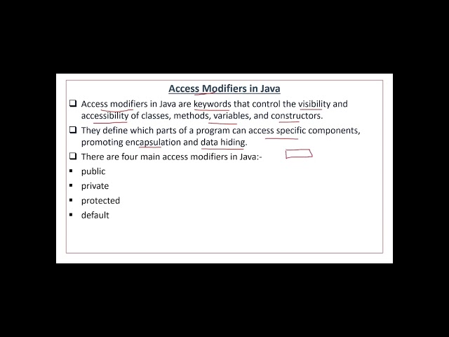 Java Access Modifiers (Public , Private, Protected, Default) #javatutorial #javaoops #java #exam