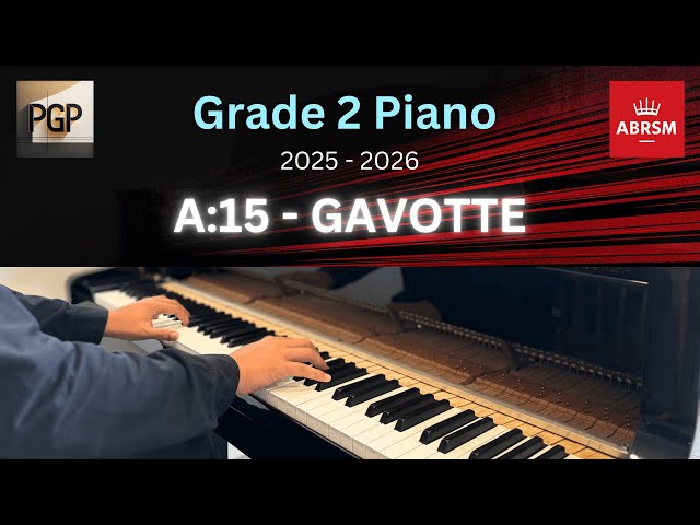 GAVOTTE by Georg Philipp Telemann | ABRSM 2025 & 2026 Grade 2 A15 Piano Tutorial