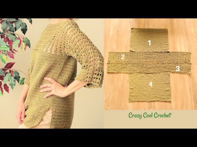 EASY Crochet Beginner Pullover Sweater