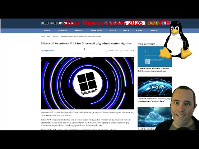 6 Cyber Security News for today 2026 Jan 8th - HPE Oneview - Exchange online - O365 MFA - CISO ISE..