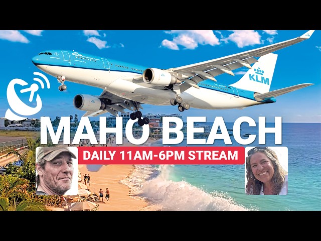 ✈️ LIVE July 14 | Maho Beach Plane Spotting | SXM Airport St. Maarten (with ATC)