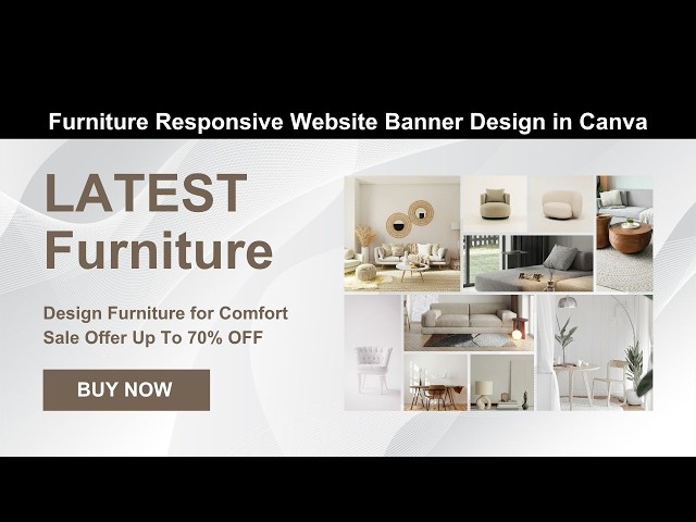 Furniture Responsive Website Banner Design in Canva