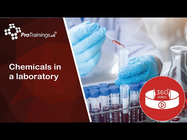 Chemicals in a laboratory