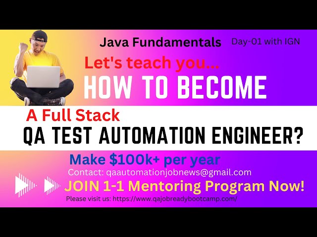 java fundamentals| DAY-01| MR. IGN