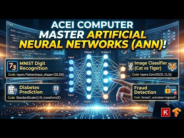 #aceicomputer Code 4 Neural Networks in 1 Video! (TensorFlow & Keras Tutorial) #DeepLearning #python