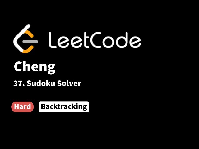 LeetCode 37. Sudoku Solver