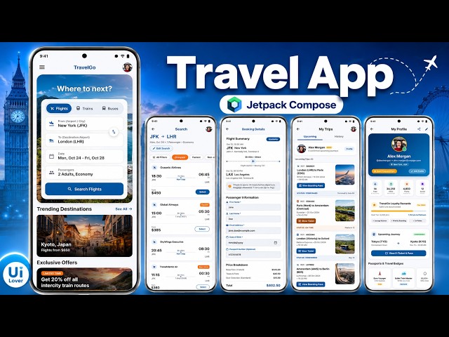 I Built a Modern Travel Booking App UI with Jetpack Compose