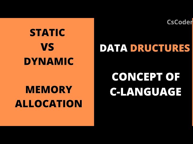 Static and dynamic memory allocation in C language | detailed explanation | Data structures