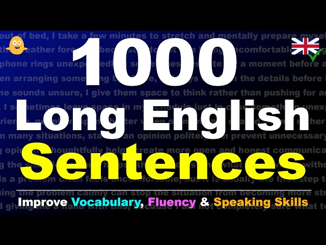 MASTER ENGLISH: 1000 Long English Sentences to Improve Vocabulary, Fluency & Speaking Skills!