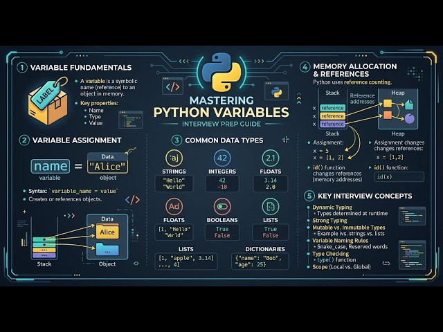 Python Interview Preparation in 10 Days – Day 1 | Variables in Python