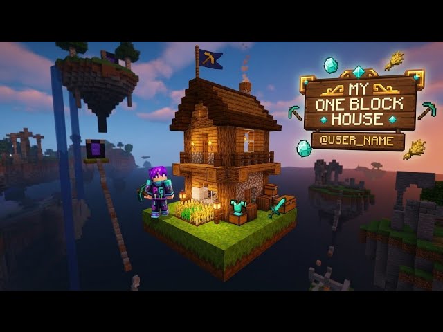 Minecraft OneBlock House Tutorial 🫴