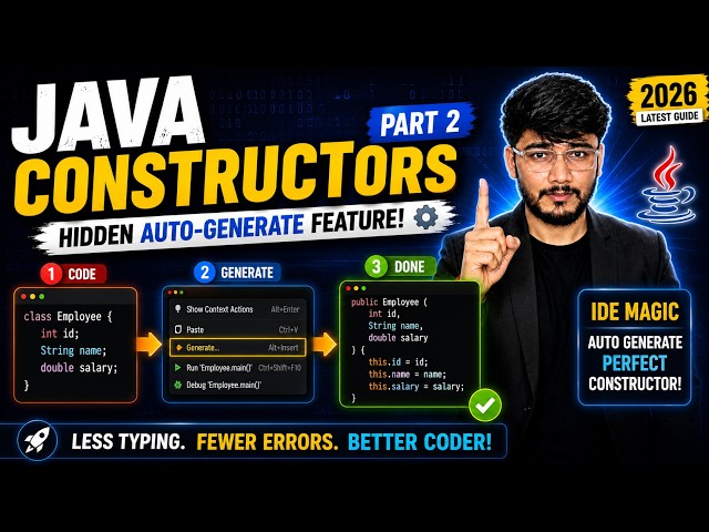 Java Constructors Part 2: Hidden Auto-Generate Feature! 🤯 [2026]
