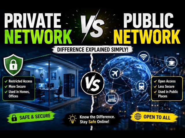 🔐 Private vs Public Networks Explained | What’s the Difference? | Tech-c6u