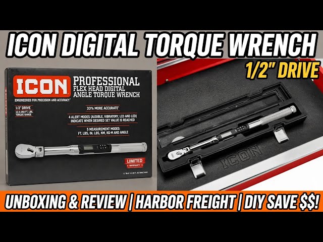 Icon digital torque wrench.  Unboxing and using to torque lug nuts! #harborfreight #ntd
