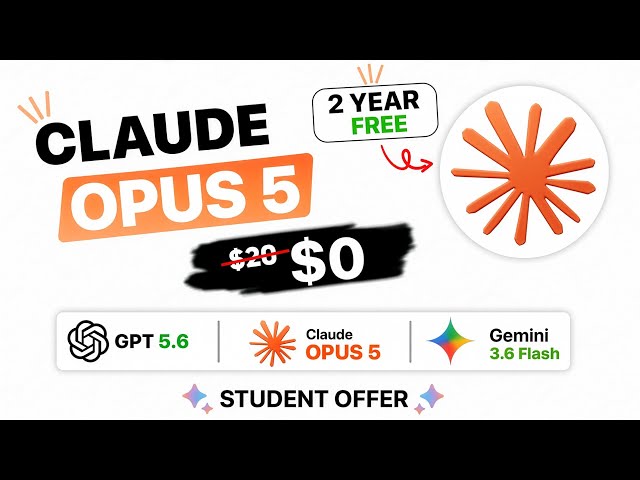 Get Claude AI FREE For 2 Years Working (Legal Method 2026) Complete Guide | Claude Opus 5 Models