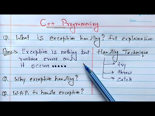 C++ Exception Handling | Learn Coding