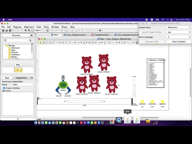 Demostration of Model Based Development and Model Driven Design as a Claw Machine