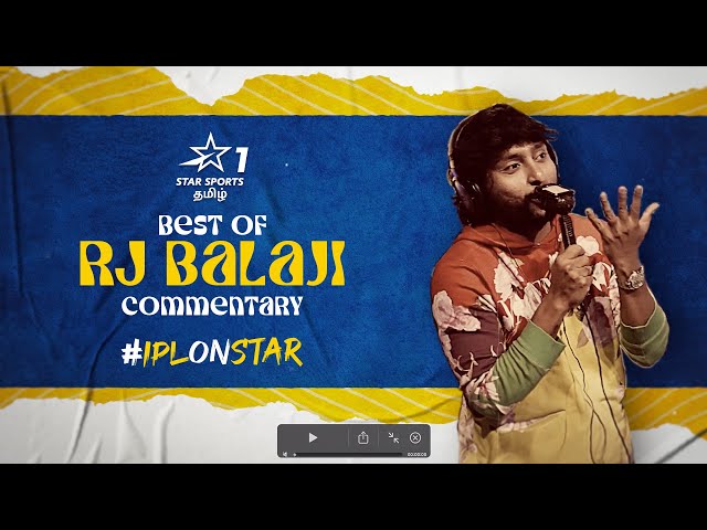 Best of RJ Balaji Tamil Commentary | #IPLOnStar Coming Soon