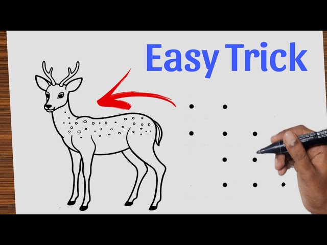 How to Draw a Deer Easily | Step-by-Step Drawing Tutorial for Beginners | Deer Drawing