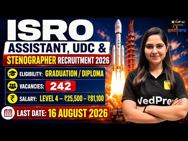 ISRO Assistant Recruitment 2026 | UDC & Stenographer Vacancy | Eligibility, Salary & Last Date