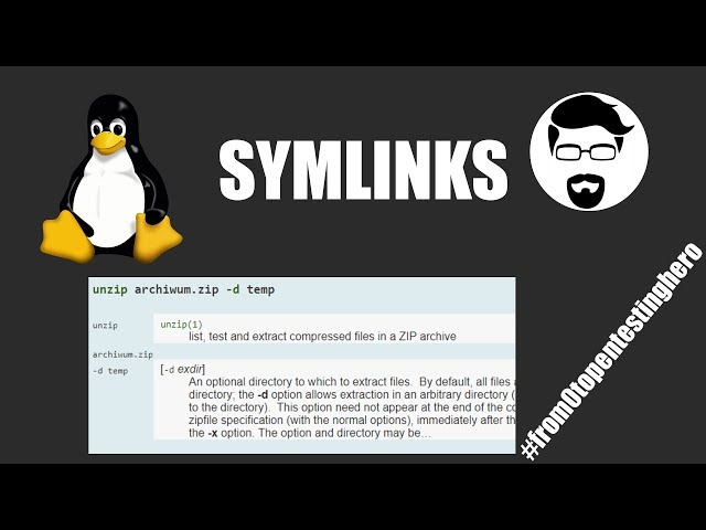 Unzip: how to properly extract files? Symlinks and zip