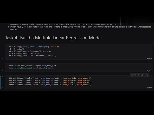 Sales Prediction Using Multiple Linear Regression | Major Project | Machine Learning