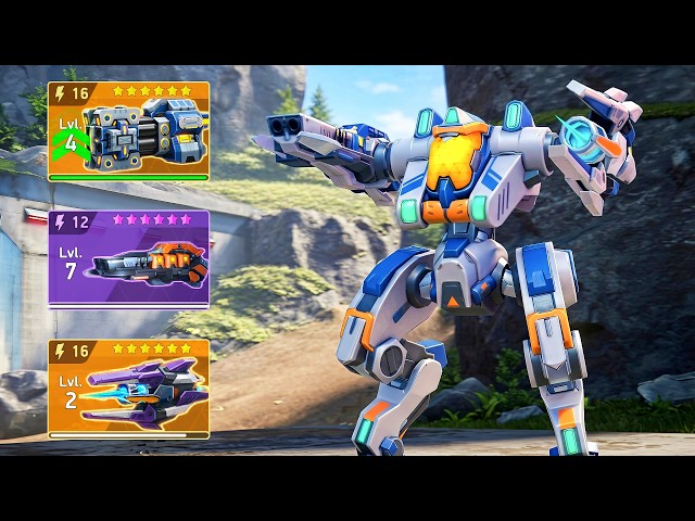 Puma with Continuum 16, Ember Gun 16, Repeater 16 - Mech Arena