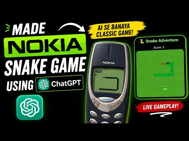I Made the Classic Nokia Snake Game Using ChatGPT 🐍