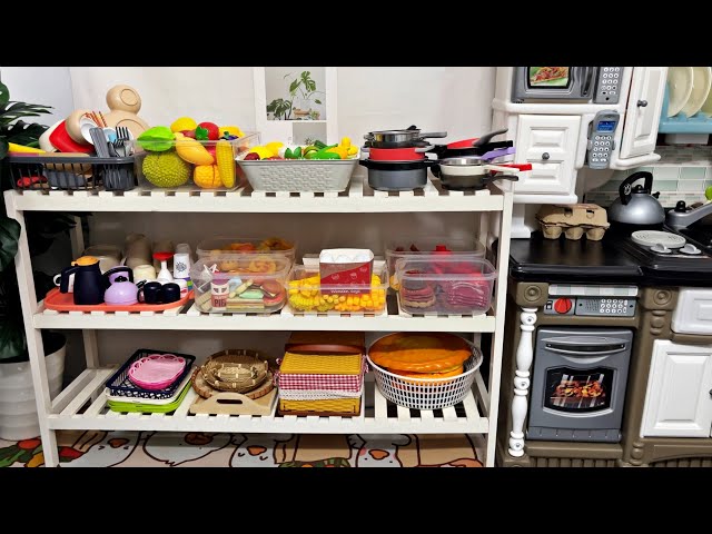 ASMR Restocking & Organizing My Toy Kitchen (so satisfying!)