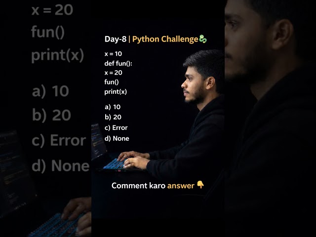 Day-8 || Python Challenge #shorts #ytshorts #youtubeshorts #python #coding#codesnax01