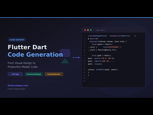 Flutter Dart Code Generation: From Visual Design to Production Code
