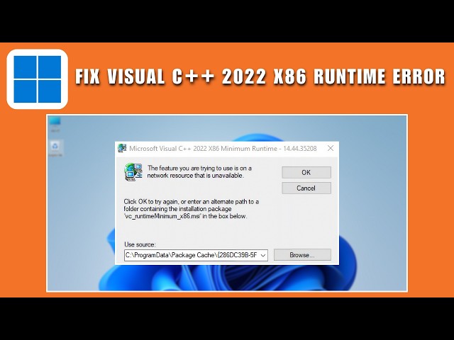 How to Fix Visual C++ 2022 x86 Runtime Error 2026 (Easy Solution with Microsoft Troubleshooter)