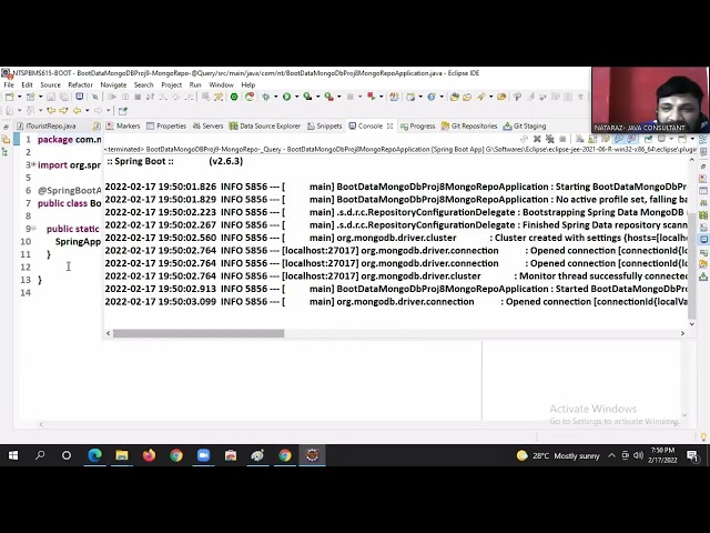 119 NTSPBMS615 Spring Data MongoDB @Query methods Feb 17th 2022