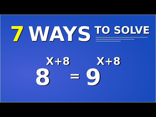 How to solve it in 7 different ways