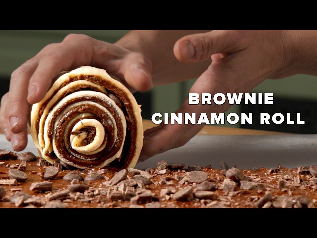 The Internet’s Favorite Dessert Mashup: Cinnamon Roll Brownies