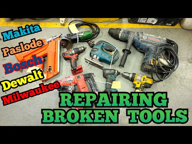 Power Tools Repairathon. Repairing  bunch of faulty machines for customers.