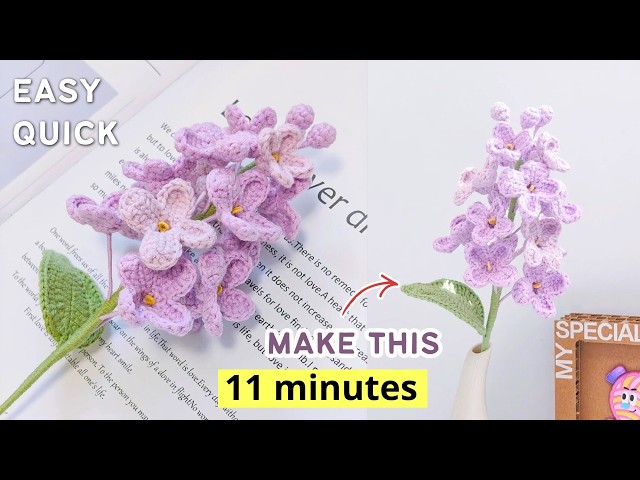Lilac Flower Crochet Tutorial for Beginners | Easy & Quick