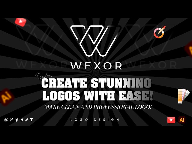 Modern W Logo Design in Adobe Illustrator | Minimal Line Monogram Logo Tutorial